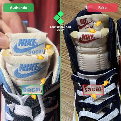 nike sacai blazer real vs fake|Nike x Sacai Blazer Real VS Fake: How To Spot Fakes .